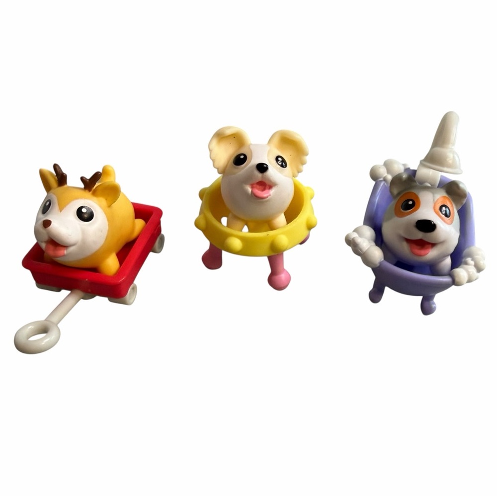 Set of Chubby Puppies w Sunflower Deer, Shadow Aussie Shepard & Churro Chihuahua